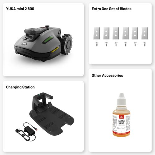 YUKA Mini 2 800 robotfűnyíró – GPS-es, vezeték nélküli fűnyíró kis kertekhez, akár 800 m²-ig